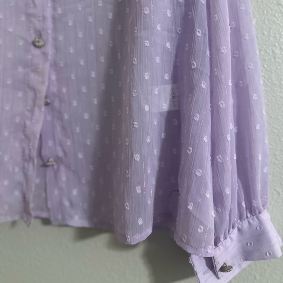 Sister Jane Lavender Blouse with White Collar - Picture 7 of 15